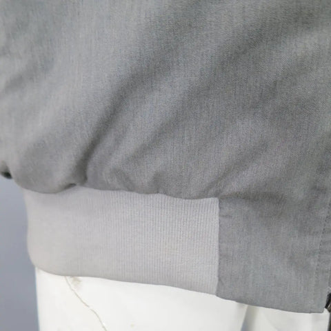 JIL SANDER 44 Gray Wool / Cotton Light Weight Bomber Jacket JIL SANDER