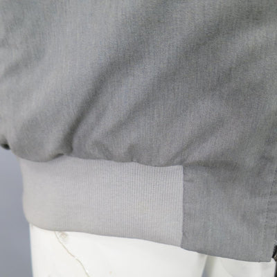 JIL SANDER 44 Gray Wool / Cotton Light Weight Bomber Jacket