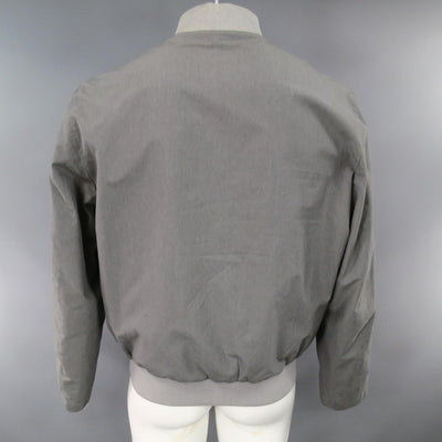 JIL SANDER 44 Gray Wool / Cotton Light Weight Bomber Jacket
