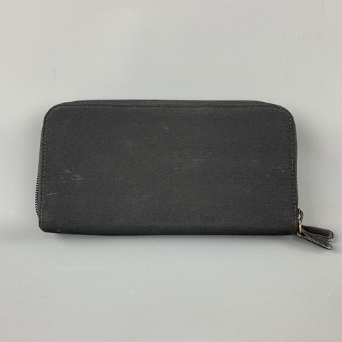 JIL SANDER Black Fabric Leather Wallet / Purse