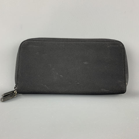 JIL SANDER Black Fabric Leather Wallet / Purse