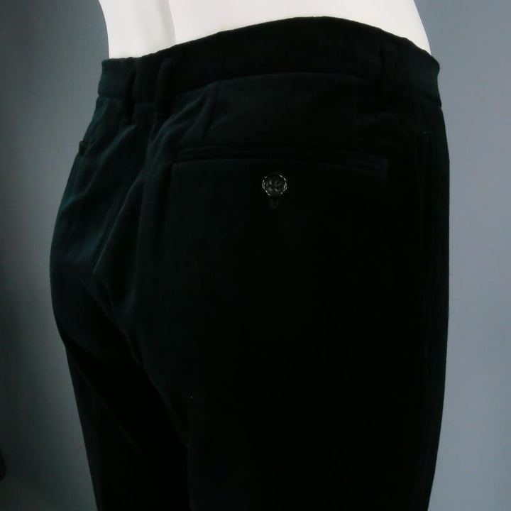 JIL SANDER Taille 33 Pantalon habillé en laine noire à braguette boutonnée