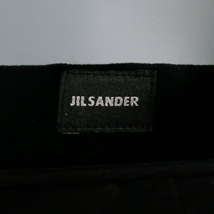 JIL SANDER Talla 33 Pantalón de vestir con bragueta de botones de lana negra