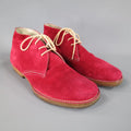 JIL SANDER Size 8 Red Suede Crepe Sole Chukka Boots JIL SANDER