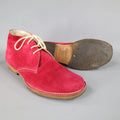 JIL SANDER Size 8 Red Suede Crepe Sole Chukka Boots JIL SANDER