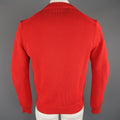 JIL SANDER Size M Red Knitted Cotton Pullover Sweater JIL SANDER