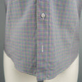 Size S JIL SANDER Navy & Green Checkered Cotton Button Up Long Sleeve Shirt JIL SANDER