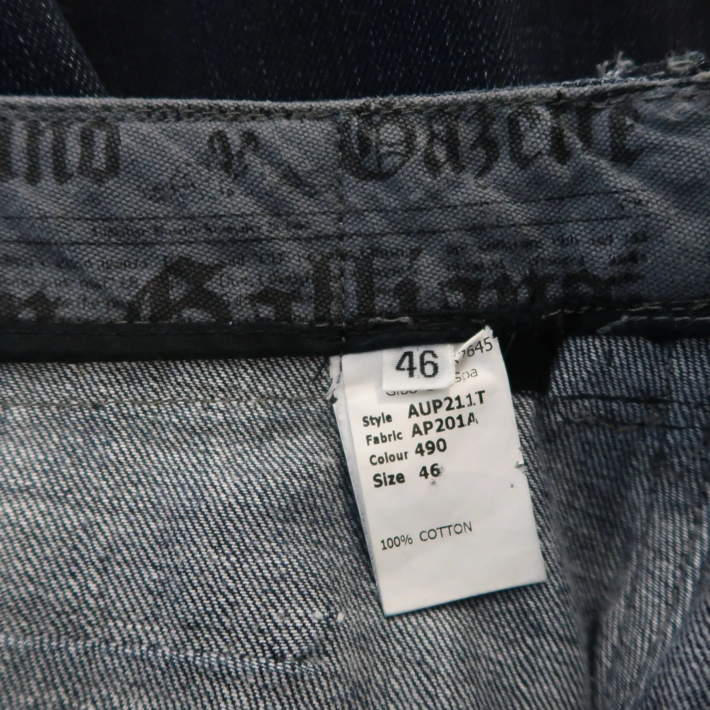 JOHN GALLIANO Size 30 Navy Wash Distressed Denim Back Hoop Jeans