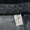 JOHN GALLIANO Size 30 Navy Wash Distressed Denim Back Hoop Jeans JOHN GALLIANO