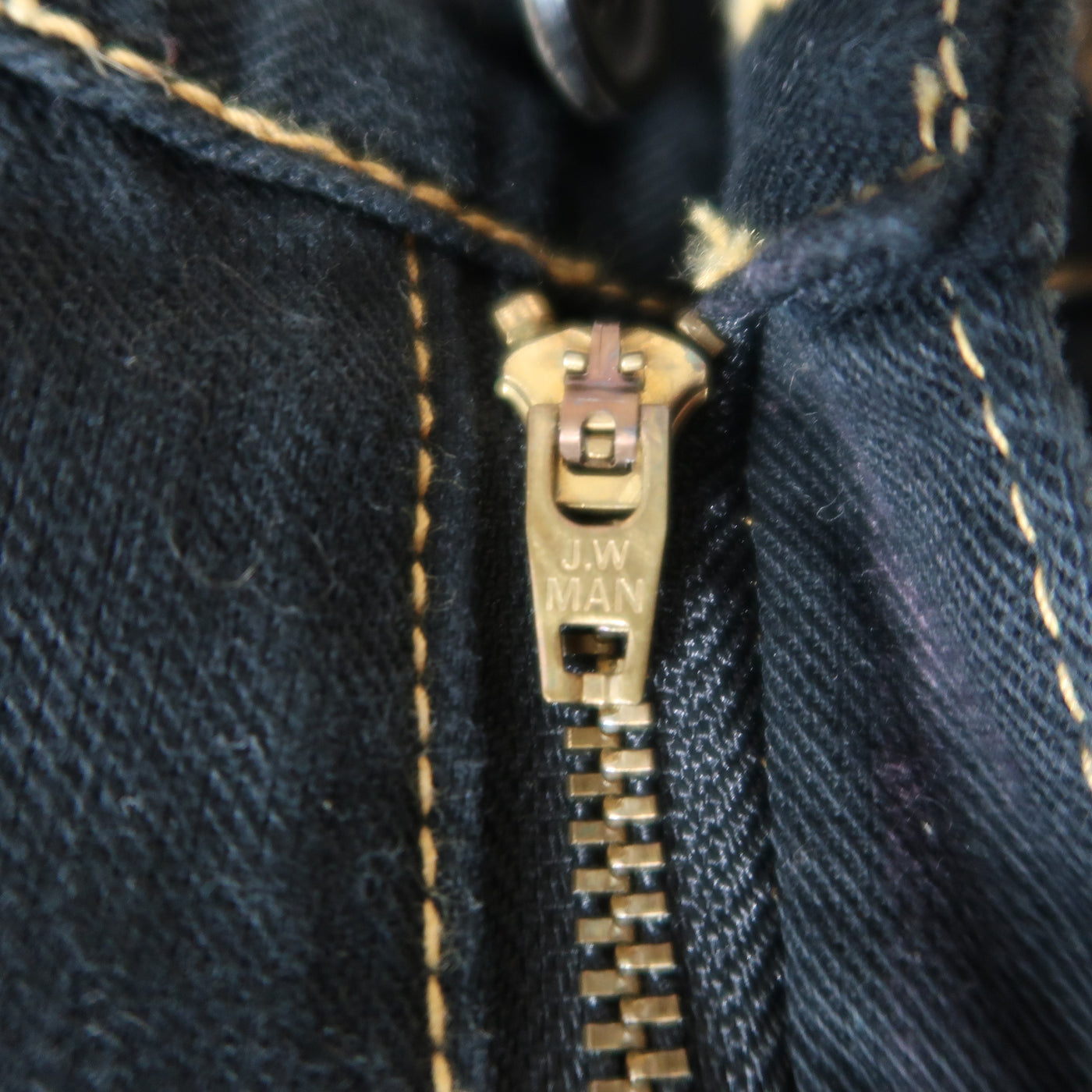 JUNYA WATANABE Size 34 Black Gold Contrast Stitch Jeans
