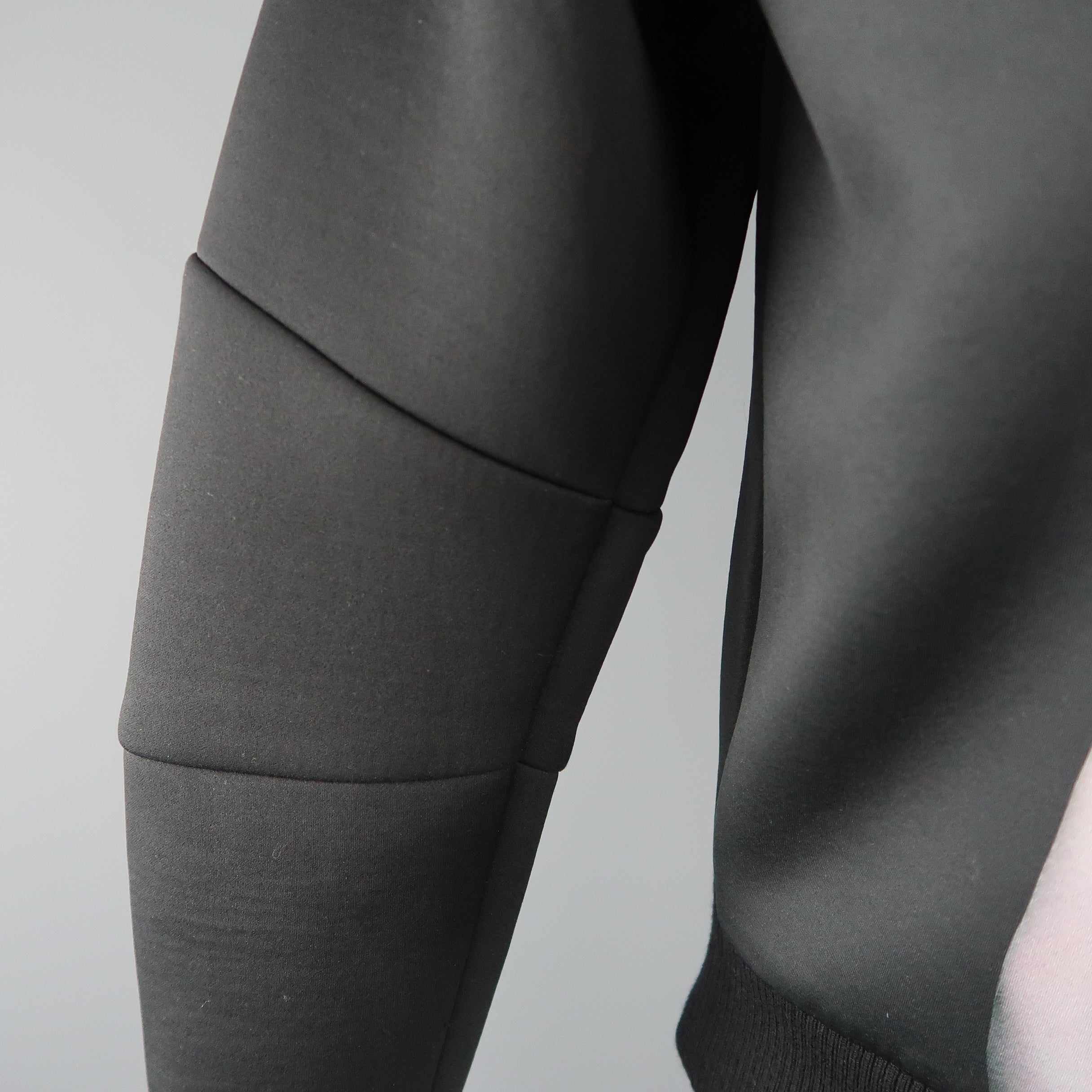 JUUN.J Size XS Black ALEX and FELIX Graphic Neoprene Sweatshirt