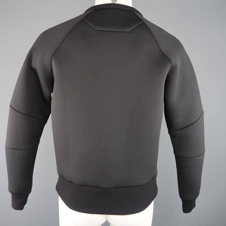 JUUN.J Size XS Black ALEX and FELIX Graphic Neoprene Sweatshirt