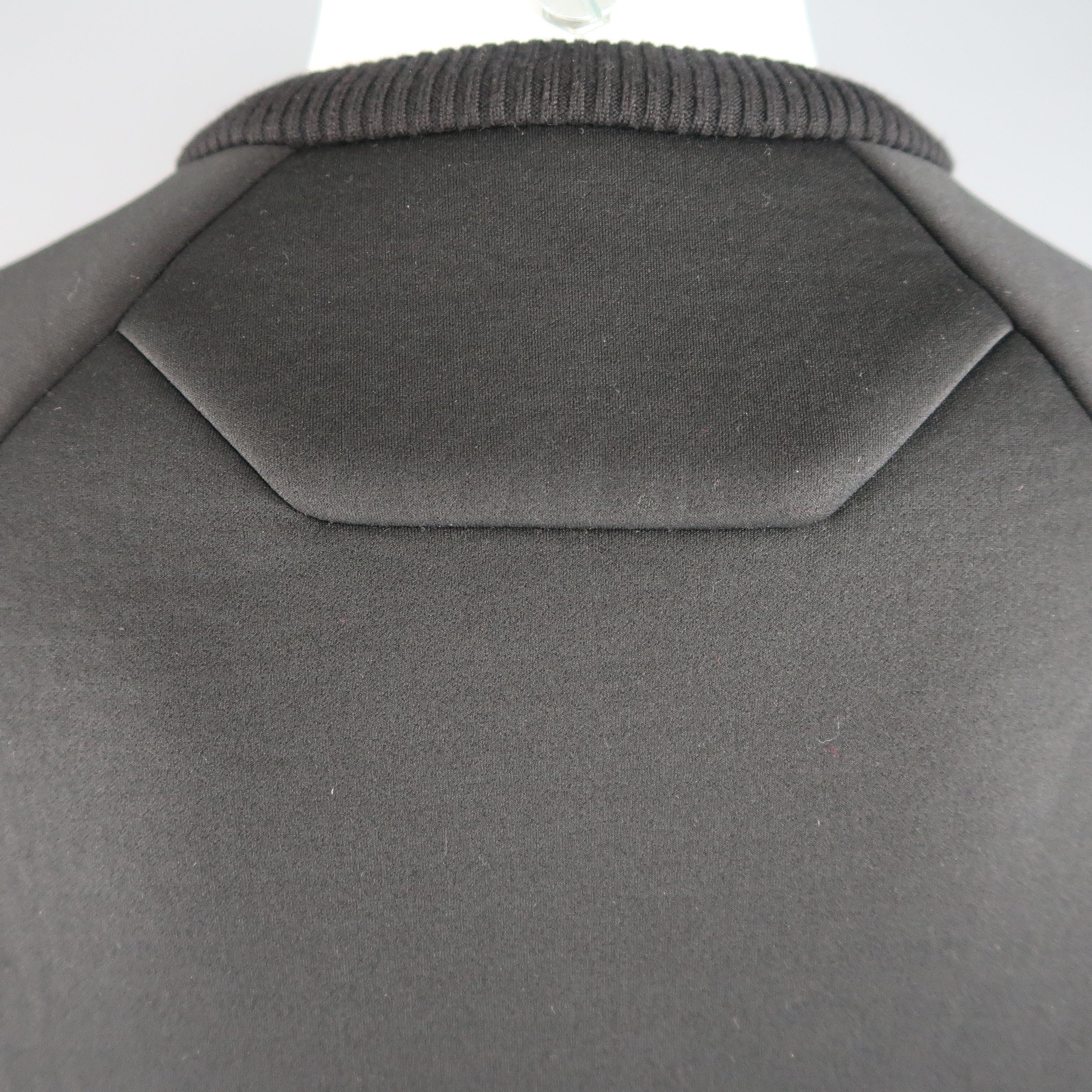 JUUN.J Size XS Black ALEX and FELIX Graphic Neoprene Sweatshirt