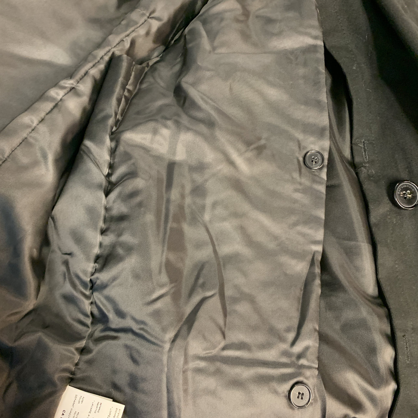 KAI AAKMANN L Black Cotton Double Breasted Trenchcoat