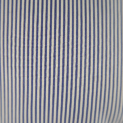 KITON Size L Navy Pinstripe Cotton Button Up Long Sleeve Shirt