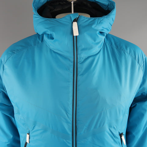 KJUS 42 Aqua Solid Polyamide Hooded Coat Jacket