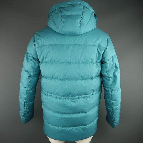 KJUS L Teal Quilted Down Filled Polyester Hooded Ski Parka Jacket