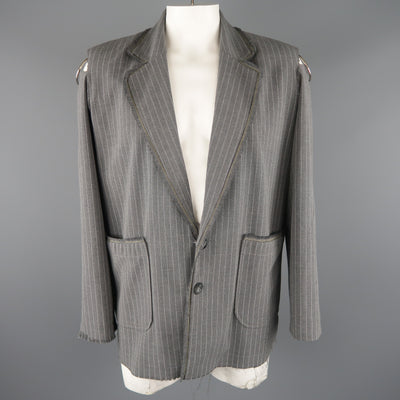 KLEI 40 Grey Stripe Wool Jacket