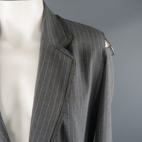 KLEI 40 Grey Stripe Wool Jacket