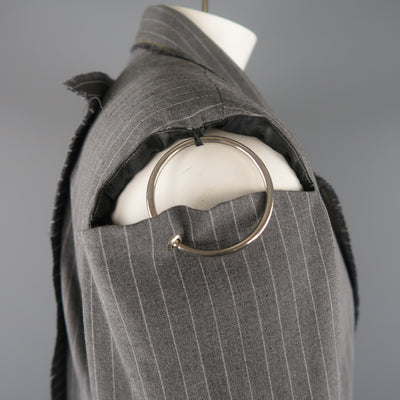 KLEI 40 Grey Stripe Wool Jacket