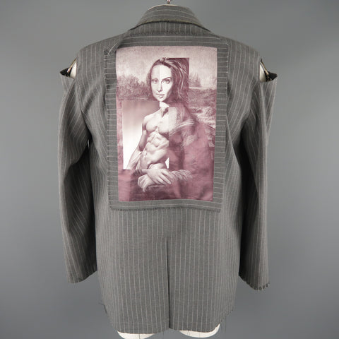 KLEI 40 Grey Stripe Wool Jacket