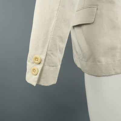 KOLOR 36 Khaki Cotton / Flax Notch Lapel  Sport Coat