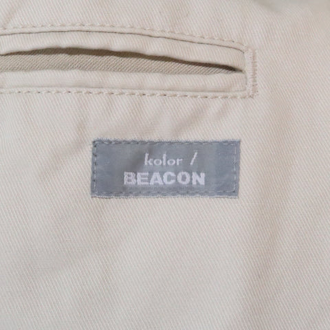 KOLOR 36 Khaki Cotton / Flax Notch Lapel  Sport Coat