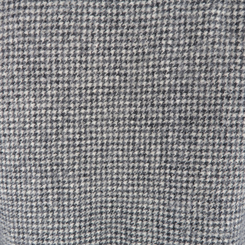 LANVIN 44 Beige & Black Houndstooth Wool Zip Blouson Jacket