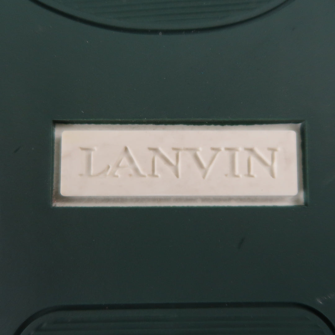 LANVIN Size 10 Aqua Solid Suede Sneakers
