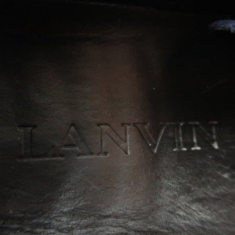 LANVIN Size 7 Navy & Black Two Toned Suede Lace Up Sneakers