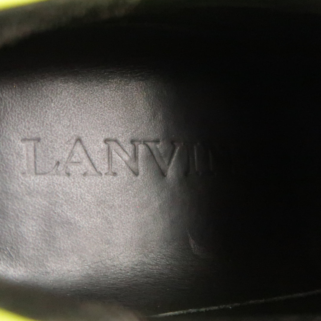 LANVIN Size 8 Neon Solid Leather Sneakers
