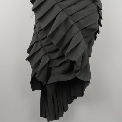 LANVIN Fall 2014  US 4 / FR 36 Black Pleated Pencil Skirt