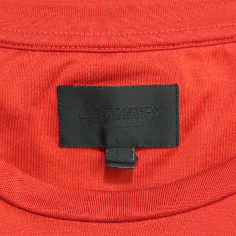 LES HOMMES Size L Red Cotton T-shirt