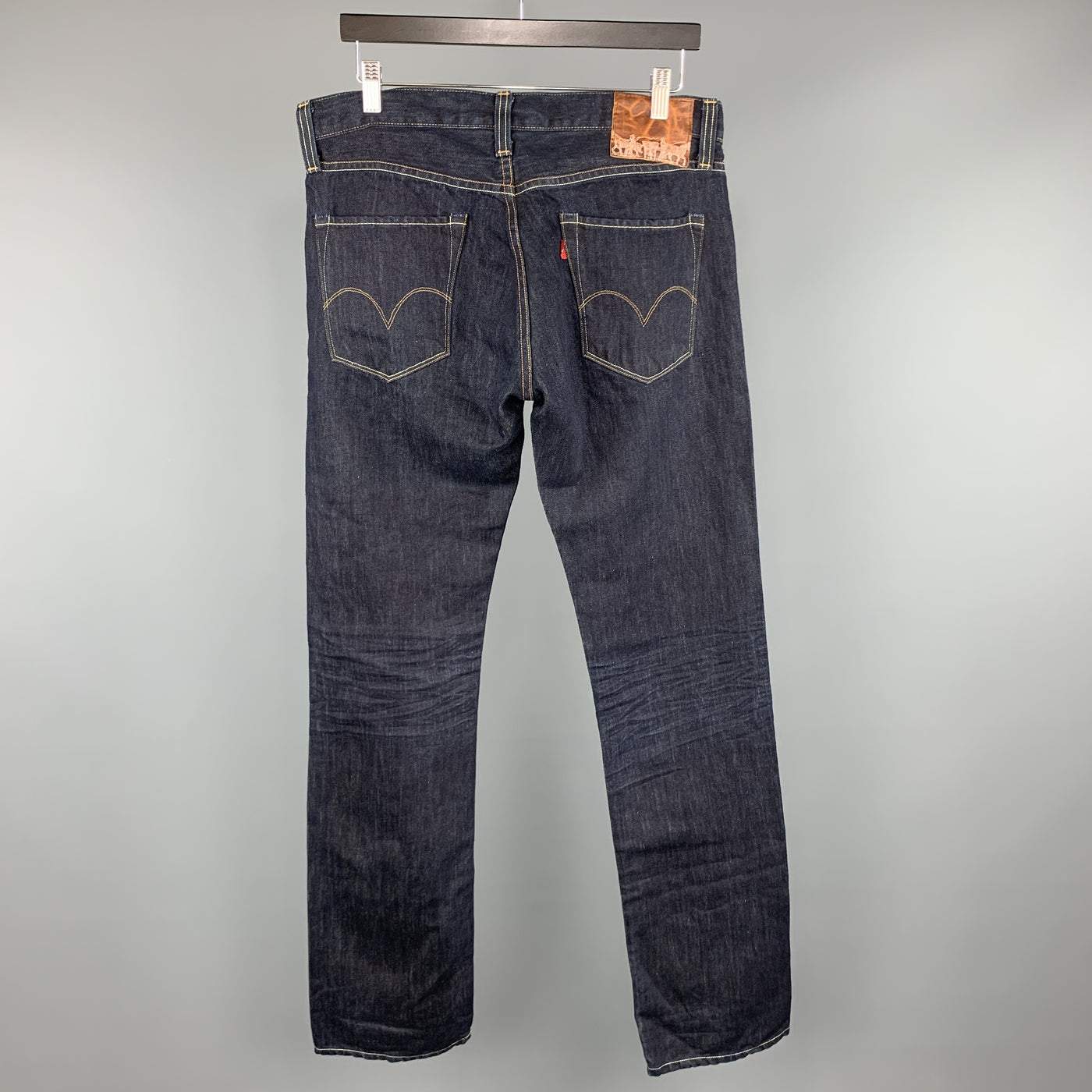LEVI'S Size 32 x 36 Indigo Solid Cotton / Linen Jeans