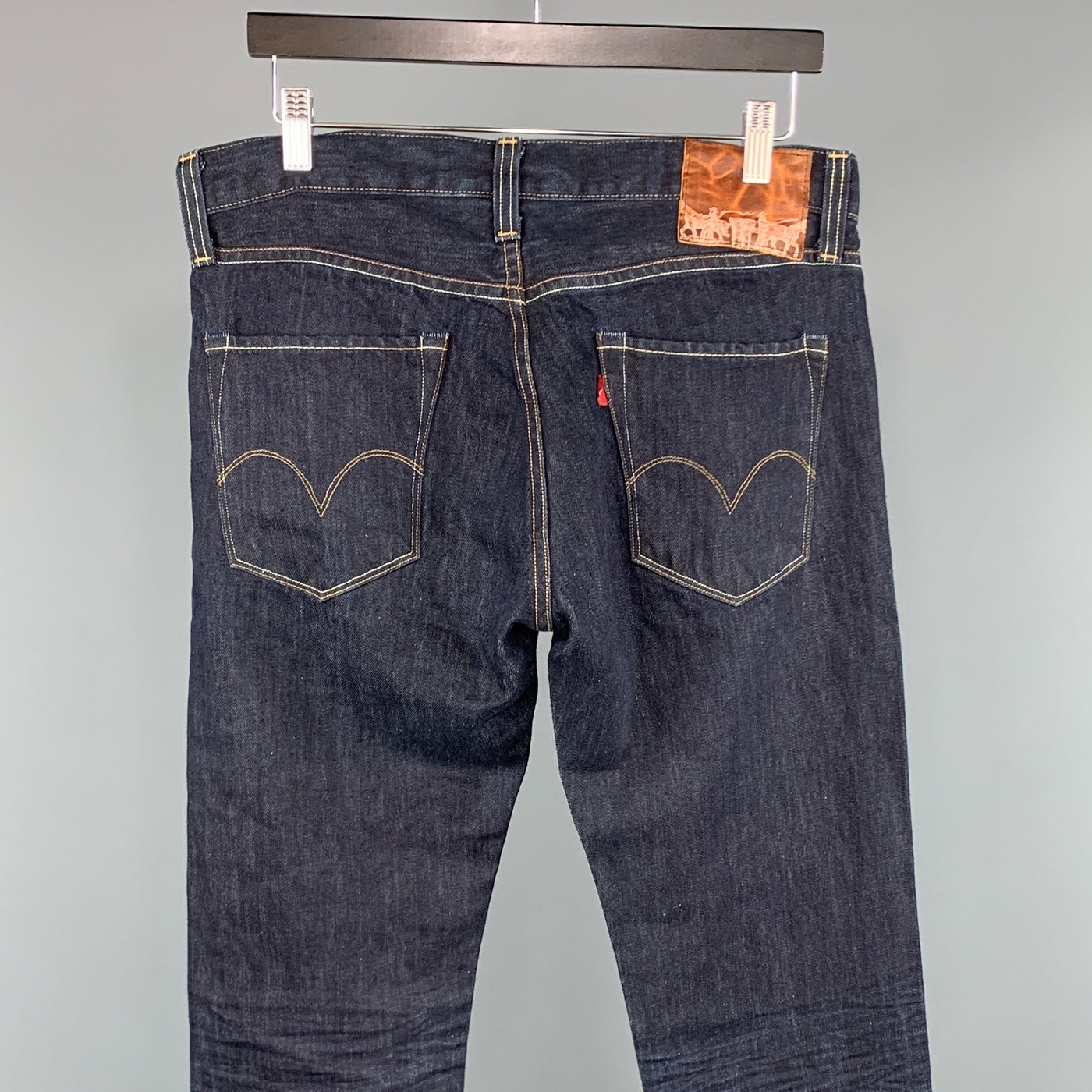LEVI'S Size 32 x 36 Indigo Solid Cotton / Linen Jeans