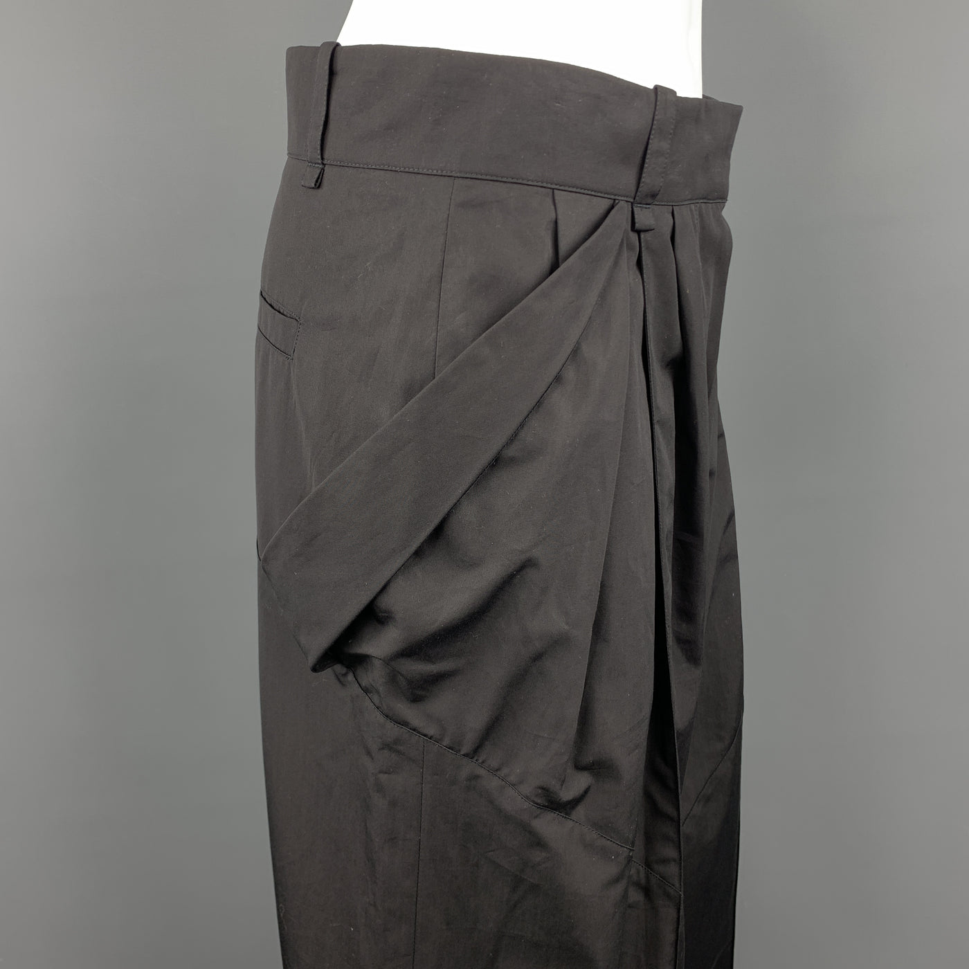 LOUIS VUITTON Size 6 Black Cotton Casual Pants