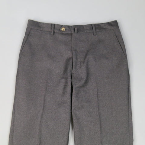 LUCIANO BARBERA Size 31 Charcoal Solid Wool Dress Pants