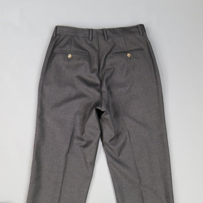 LUCIANO BARBERA Size 31 Charcoal Solid Wool Dress Pants