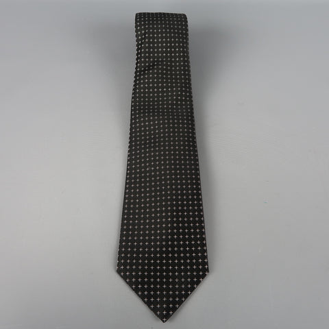 LUIGI BORRELLI Black Silk Tie