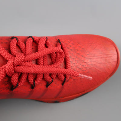 MAISON MARGIELA Size 7.5 Red Painted Knit Lace Up Sneakers