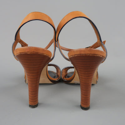 MANOLO BLAHNIK Size 6 Tan Suede X Strap Sandals