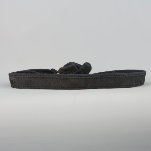 MARC JACOBS Black M Suede Adjustable Snap Rose Belt