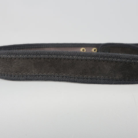 MARC JACOBS Black M Suede Adjustable Snap Rose Belt