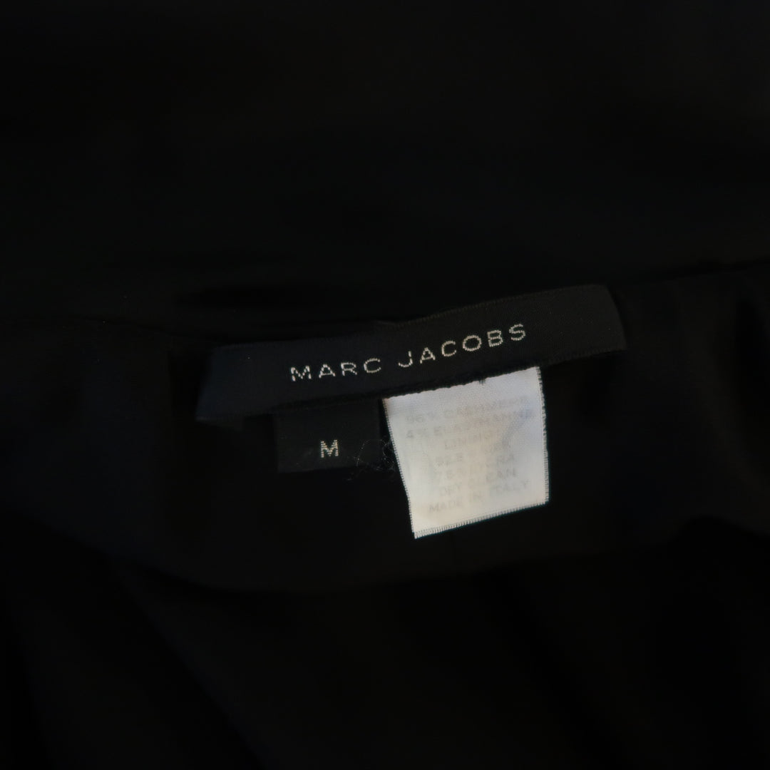 MARC JACOBS Size M Eggplant Purple Cashmere Taffeta Sash Collar Jacket