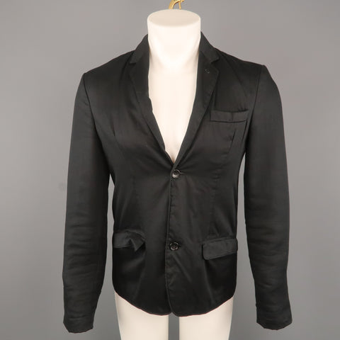 MARC by MARC JACOBS Chest Size S Black Solid Cotton Notch Lapel Jacket