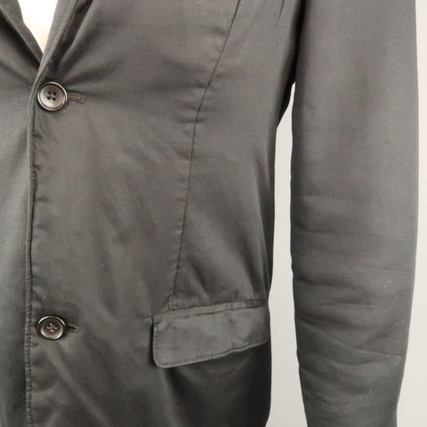 MARC by MARC JACOBS Chest Size S Black Solid Cotton Notch Lapel Jacket