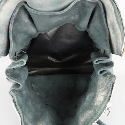 MARCO TAGLIAFERRI Teal Over Distressed Leather Oversized 'Birk' Satchel