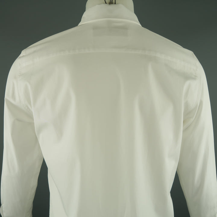 MARNI Size XS White Print Cotton Long Sleeve Shirt