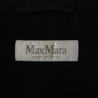 MAX MARA Size 4 Navy & Black Linen Short Sleeve Jacket