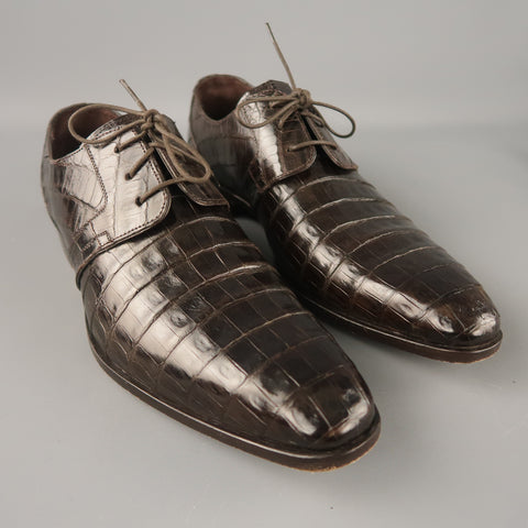 MEZLAN Size 9 Brown Textured Lace Up Lace Up Shoes